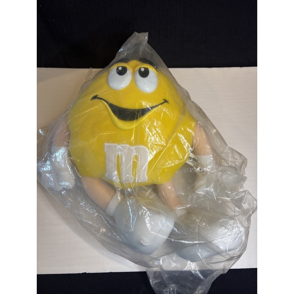 Vintage 1999 Yellow 12in M&M Plush Toy CYRK Stuffed Animal Fun Friend